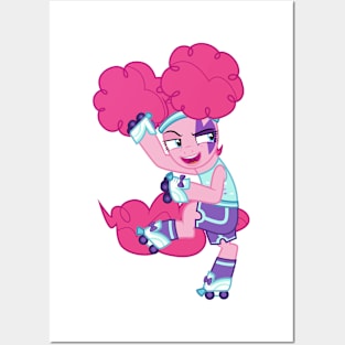 Roller disco Pinkie Pie ninja Posters and Art